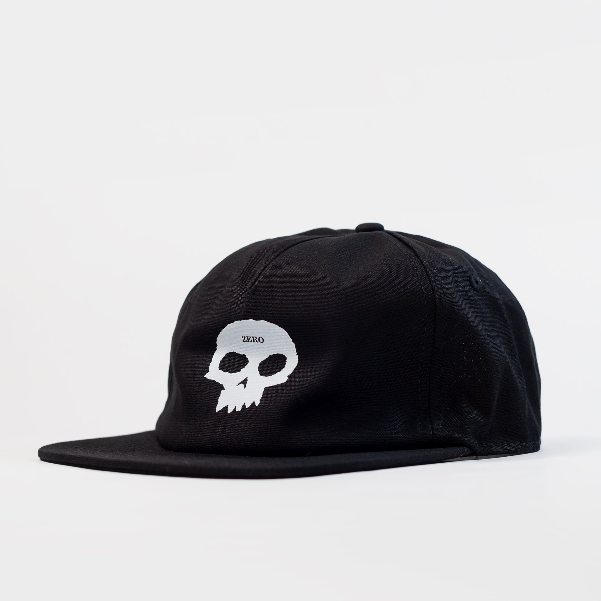 Zero Single Skull 5 Panel Cap - Black, available at Prime Delux Store, Plymouth, Devon, UK.