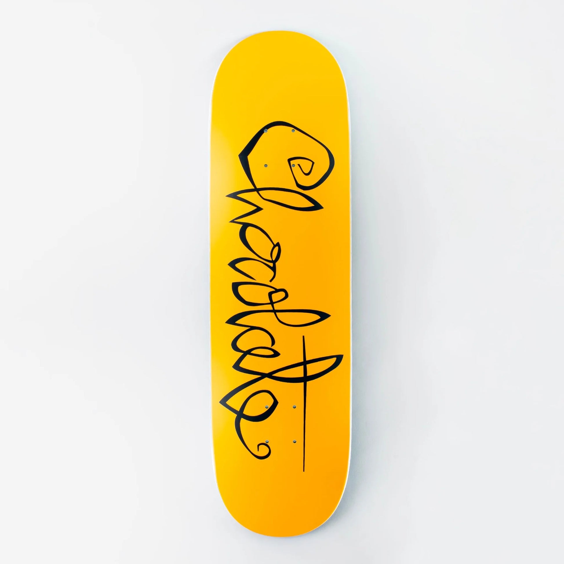 Chocolate 8.5" OG Script Carl Aikens Deck - Orange - Prime Delux Store