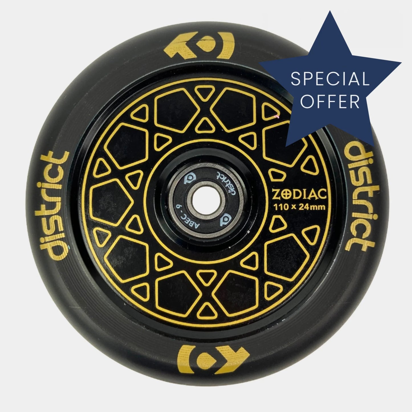 District Zodiac Wheel 110mm - Gold / Black - Prime Delux Store