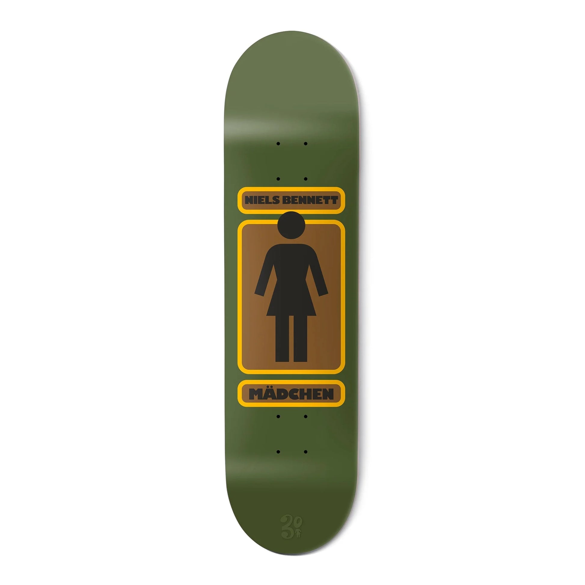 Girl - 8.25" 93 Til W46D3 Niels Bennett Deck - Green - Prime Delux Store