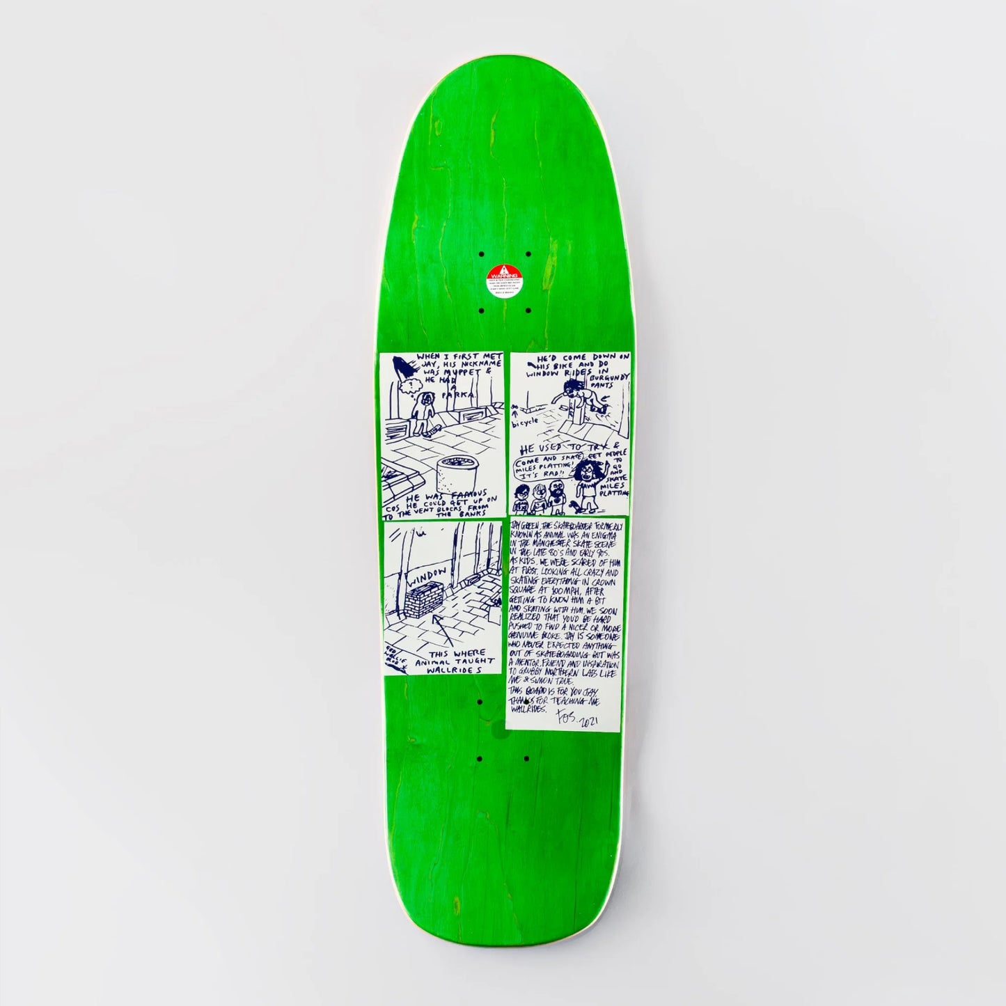Heroin 8.88" Jay Green Manchester Deck - White - Prime Delux Store