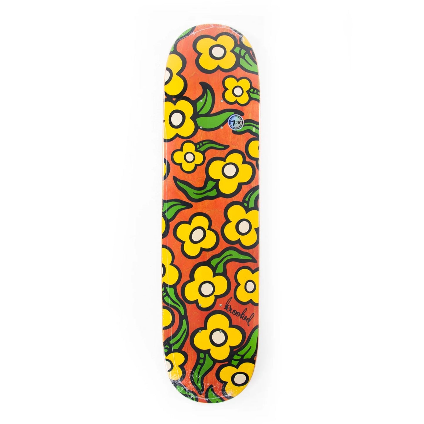 Krooked Team Wild Style Flowers Deck - 7.75" - Prime Delux Store