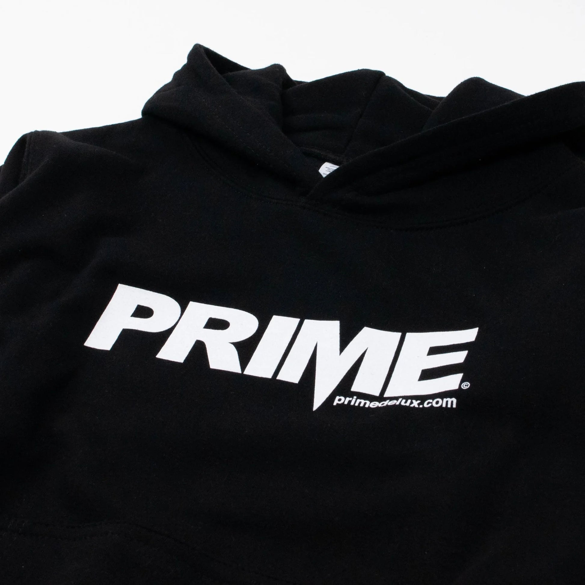 Prime Delux OG Logo Kids Hooded Sweat - Black/ White - Prime Delux Store