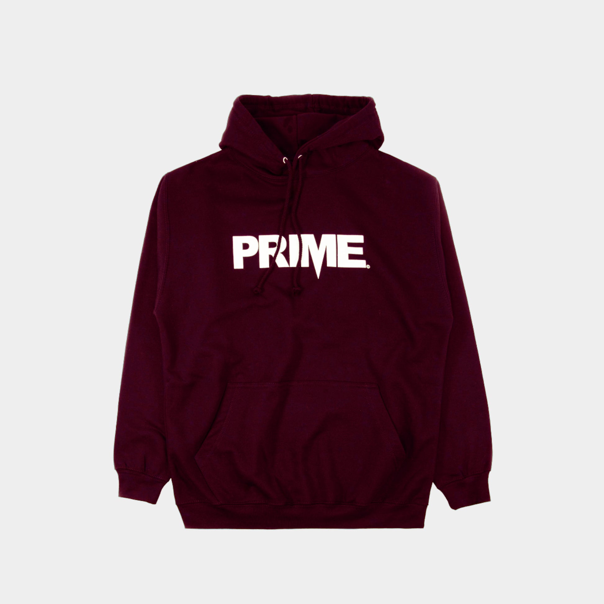 Prime Delux OG Logo Kids Hooded Sweat - Burgundy - Prime Delux Store