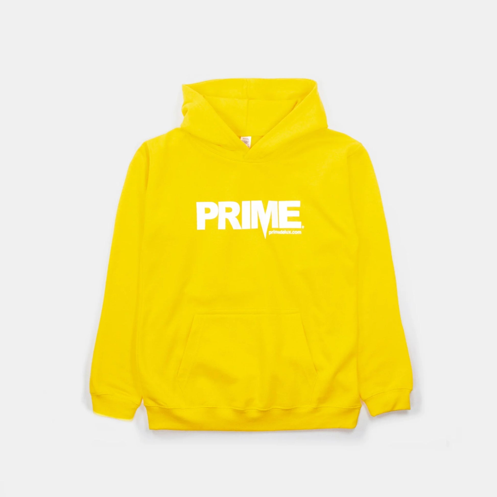 Prime Delux OG Logo Kids Hooded Sweat - Yellow/ White - Prime Delux Store