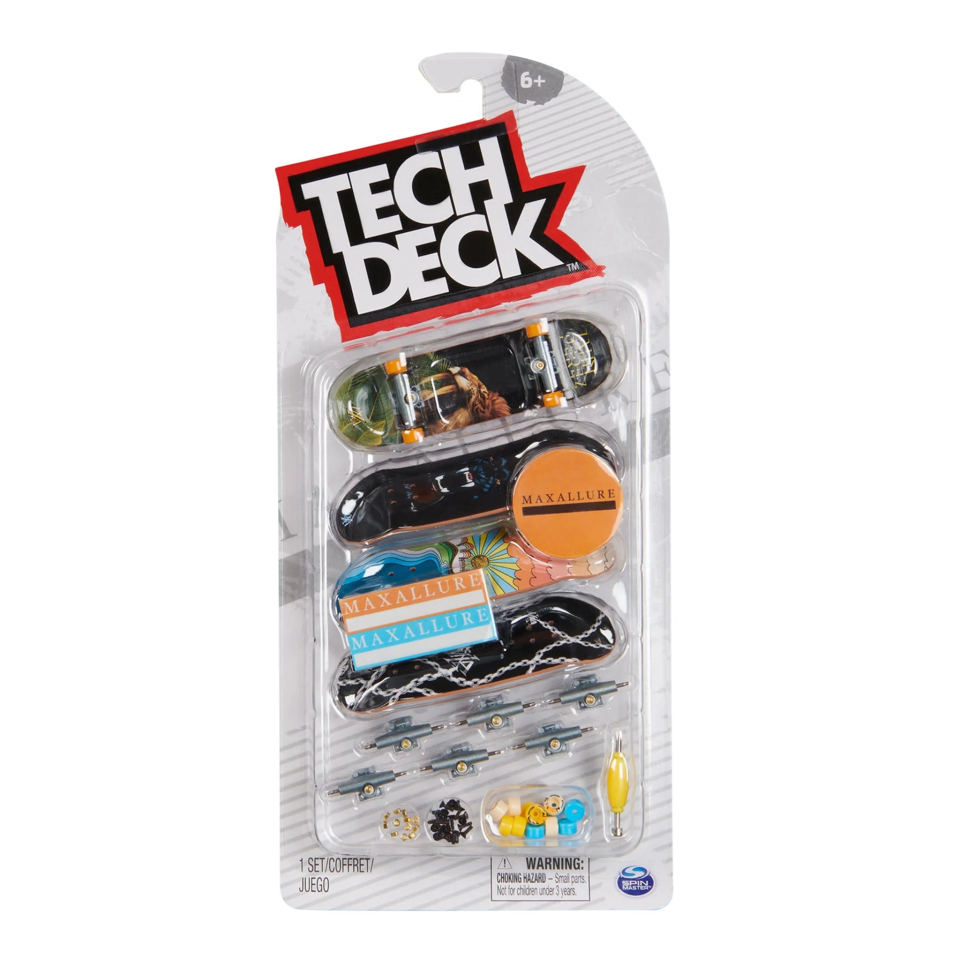 Tech Deck - Deluxe Maxallure Fingerboard 4 Pack (M32) - 96mm - Prime Delux Store