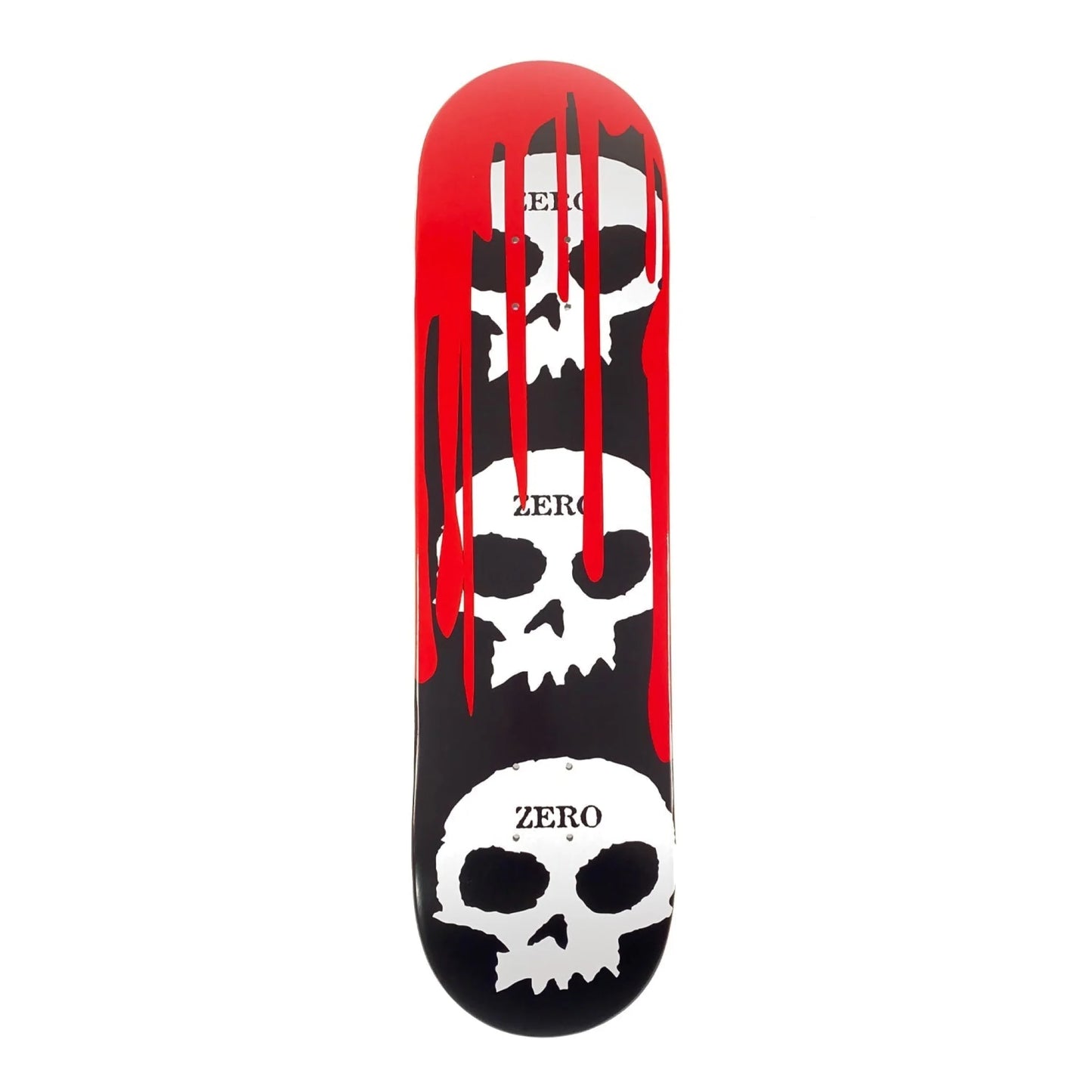 Zero - 8.25" 3 Skull Blood Deck - Black / White / Red - Prime Delux Store