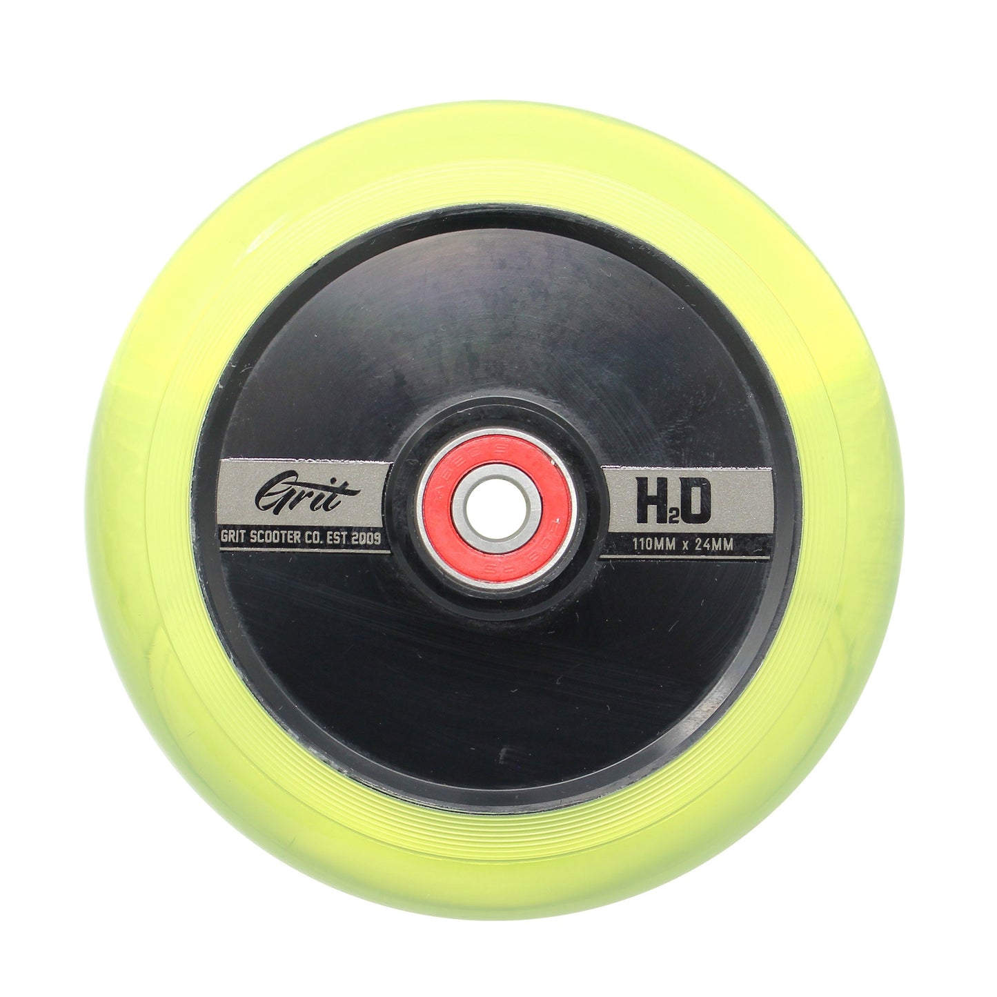 Grit Scooters Hollow Core Wheels H2O Yellow (Pair) 110mm x 24mm - Prime Delux Store