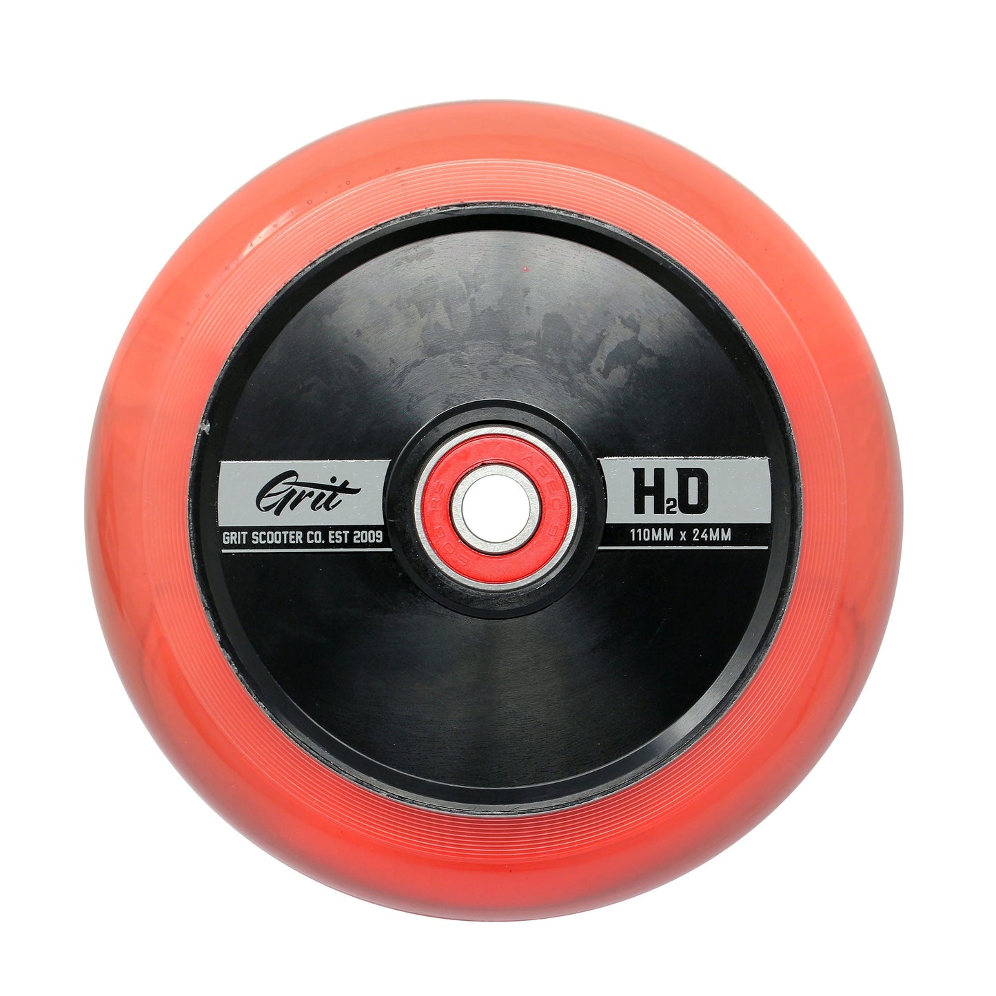 Grit Scooters Hollow Core Wheels H2O Red (Pair) 110mm x 24mm - Prime Delux Store