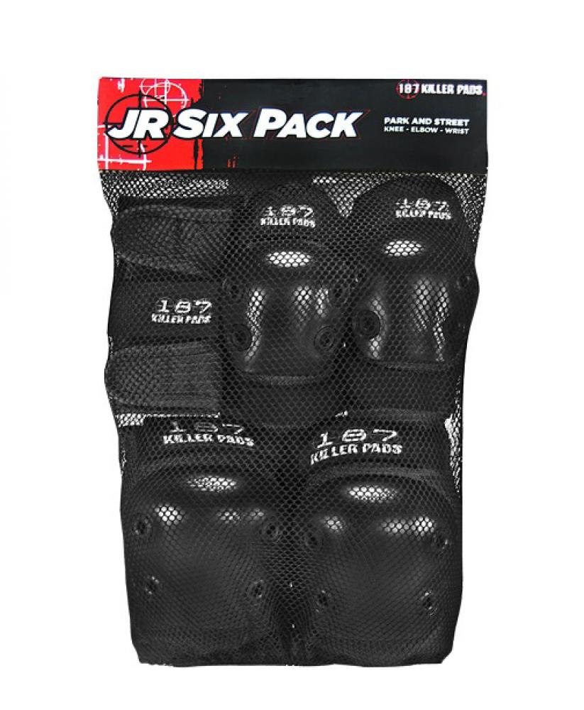 187 Killer Pads Junior Six Pack Set OSFA - Black - Prime Delux Store