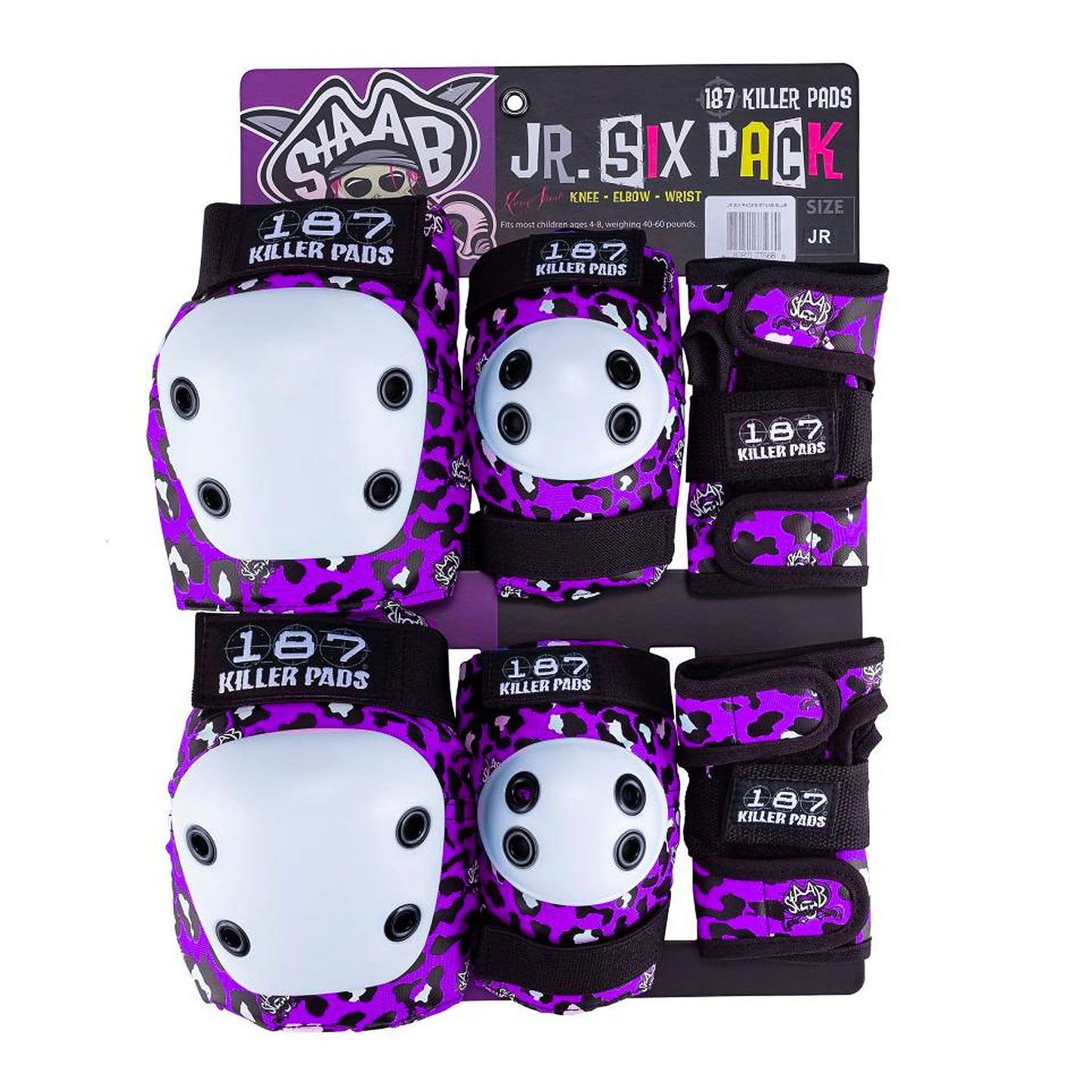 187 Killer Pads Junior Staab Six Pack Set - Purple - Prime Delux Store