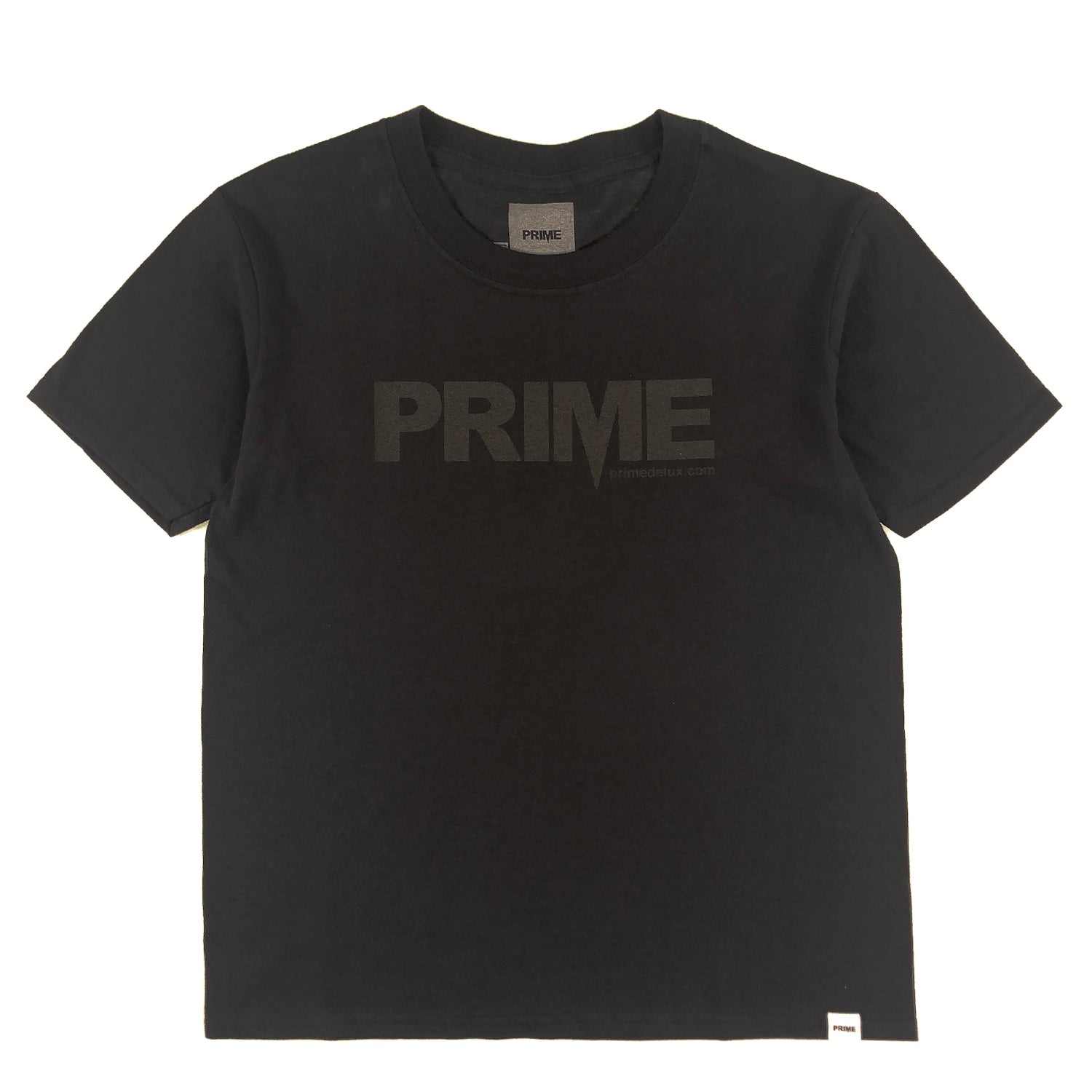 PRIME DELUX YOUTHS OG PREMIUM SHORT SLEEVE T-SHIRT - BLACK / BLACK - Prime Delux Store