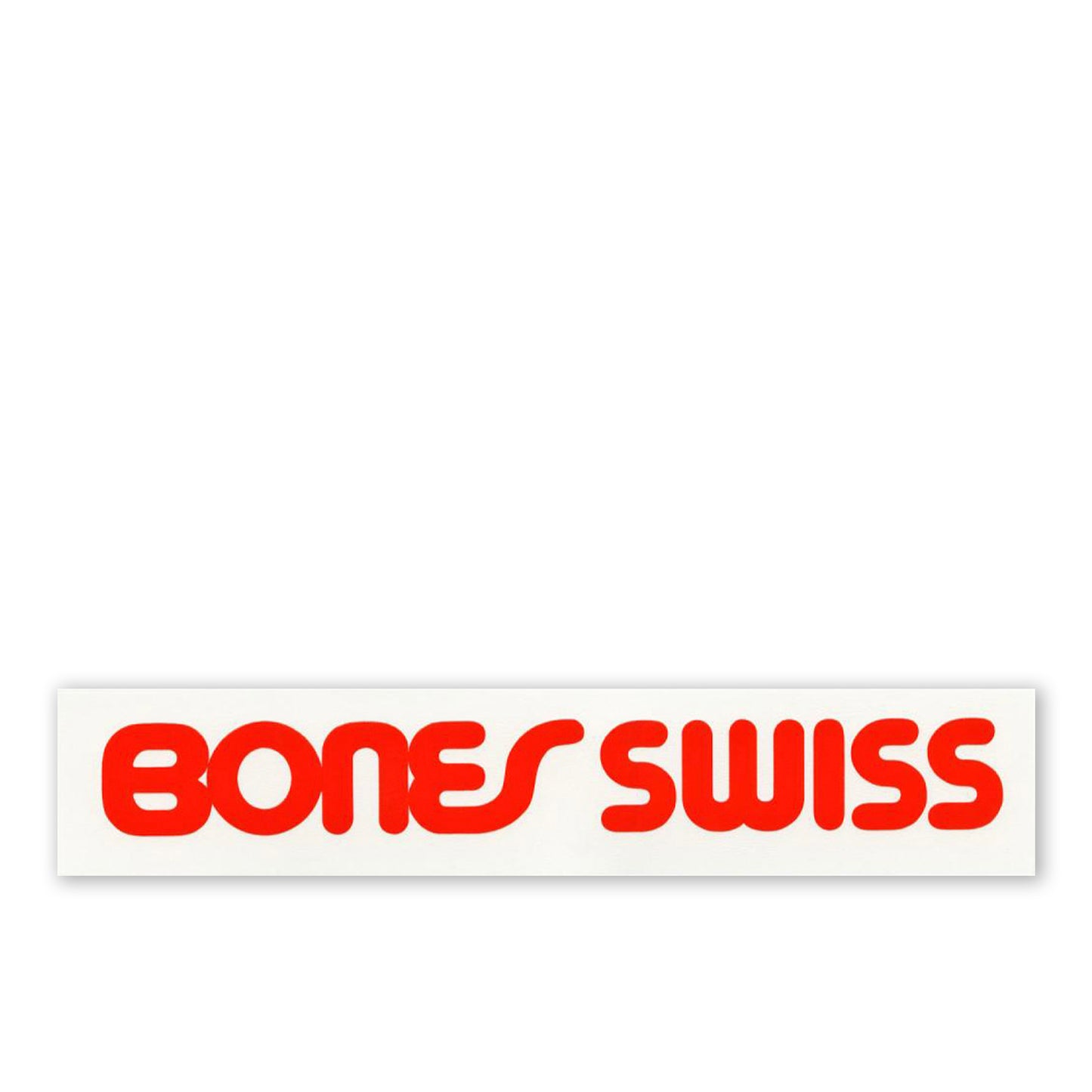 Bones Swiss 6.5"  Logo Sticker - Red / White - Prime Delux Store