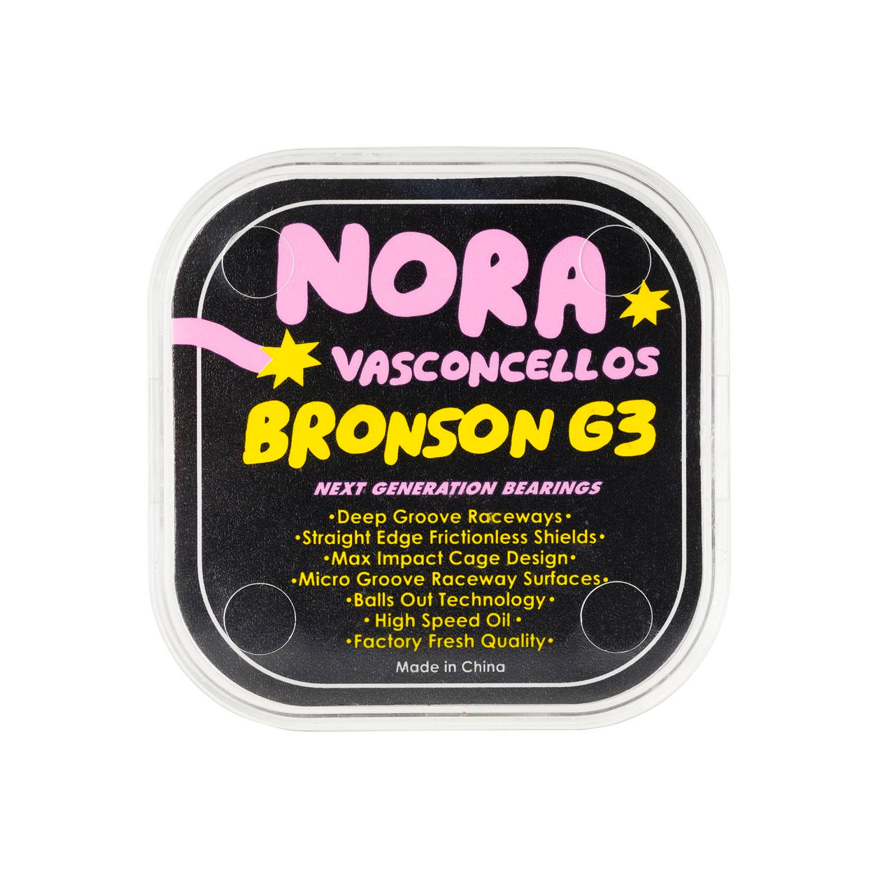 Bronson Speed Co. G3 Nora Vasconcellos Pro Bearings - Silver / Black - Prime Delux Store