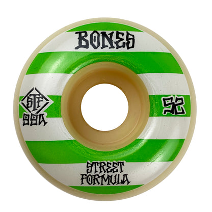 Bones - 52mm - STF Patterns 99a V4 Wide Wheels - White - Prime Delux Store
