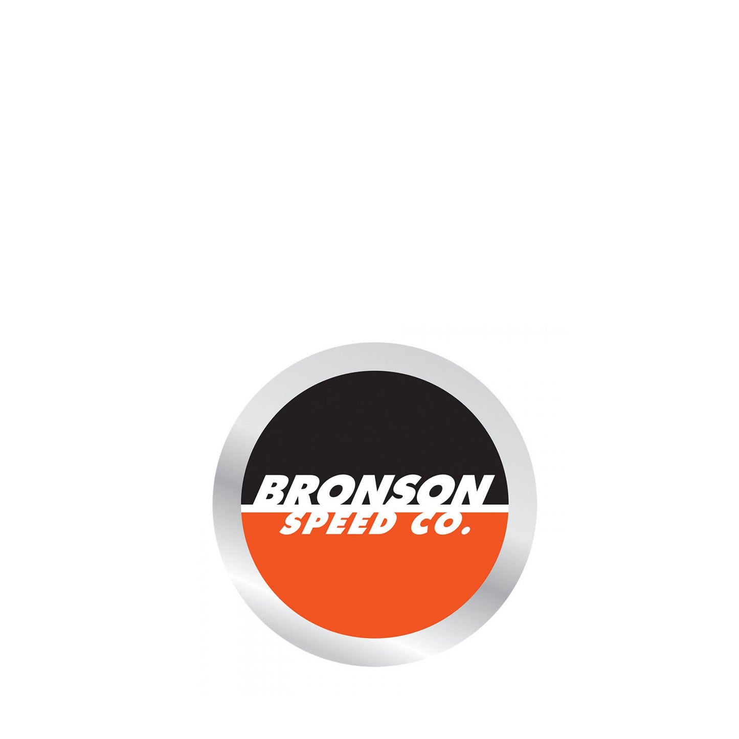 Bronson Spot Logo Foil Sticker - Silver / Black / Orange - Prime Delux Store