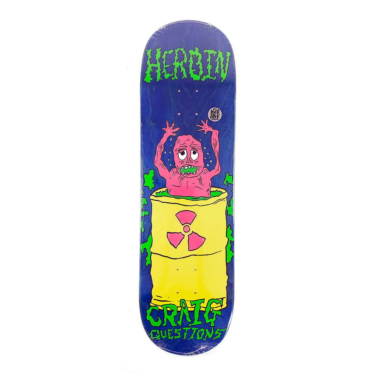 Heroin Skateboards - 9" - Craig Questions Dead Toon Deck - Blue Stain - Prime Delux Store