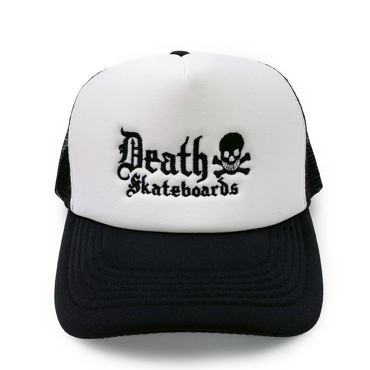 Death Skateboards Mesh Trucker Cap - Black / White - Prime Delux Store