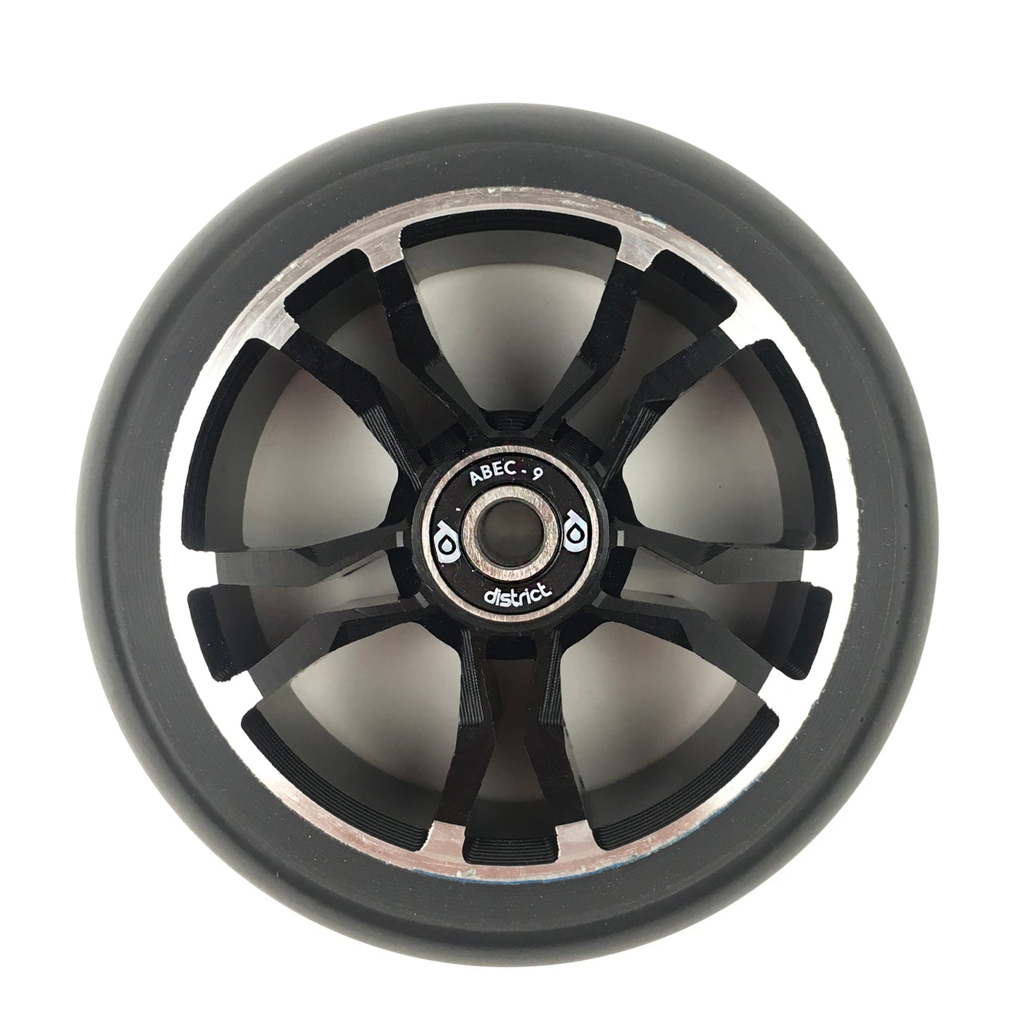 District Scooters - 110mm - LM110 Wide Milled Core Wheel - Black / Black - Prime Delux Store