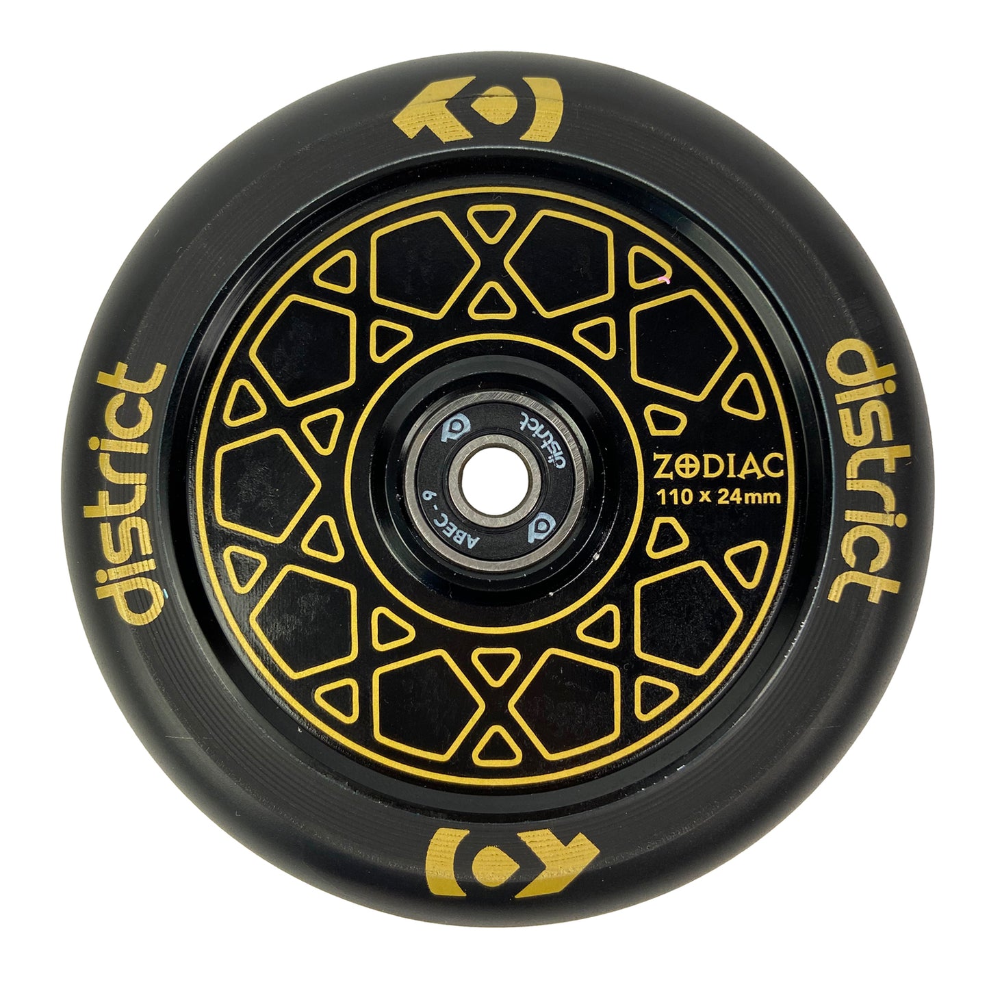 District Zodiac Wheel 110mm - Gold / Black - Prime Delux Store