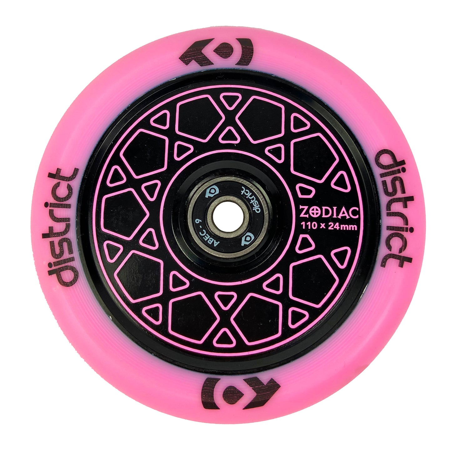 District Zodiac Wheel 110mm - Pink / Black - Prime Delux Store