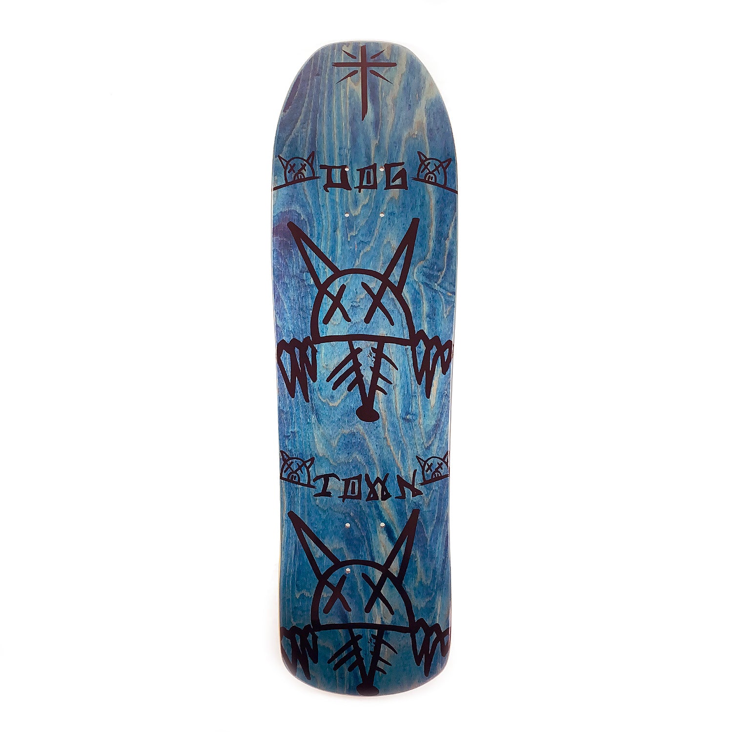 Dog Town 8.875" Rat Face M80 Shaped Deck - Blue Stain - Prime Delux Store