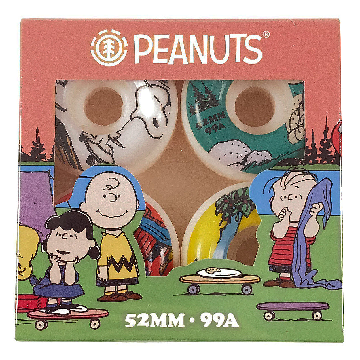 Element - 52mm Peanuts Squad Wheels 99a - Multi - Prime Delux Store
