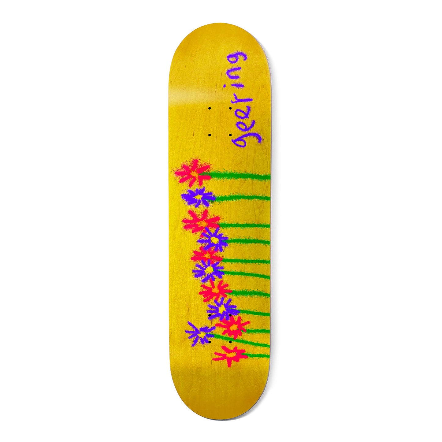 Girl - 8.375" - Flowers One Off Breana Geering Deck - Yellow - Prime Delux Store