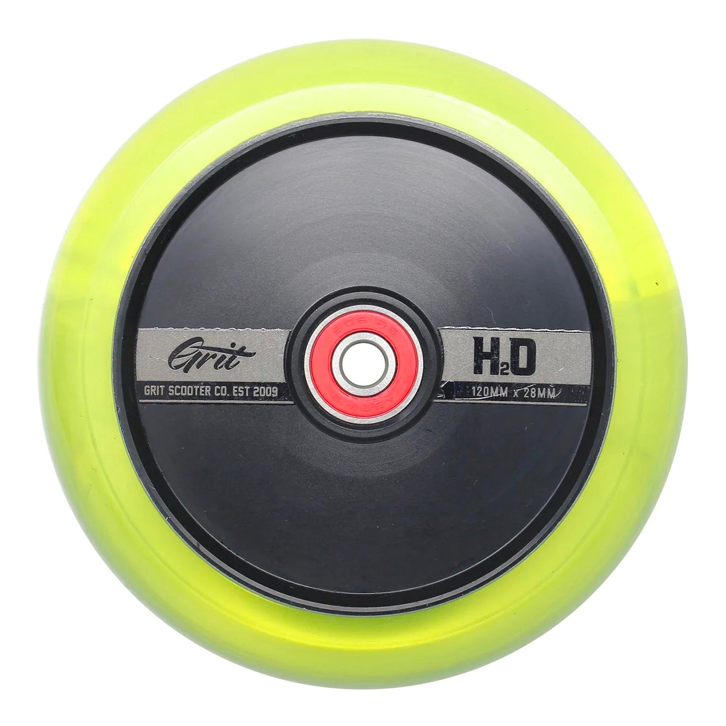 Grit Scooters Hollow Core Wheels H2O Yellow (Pair) 120mm x 28mm - Prime Delux Store