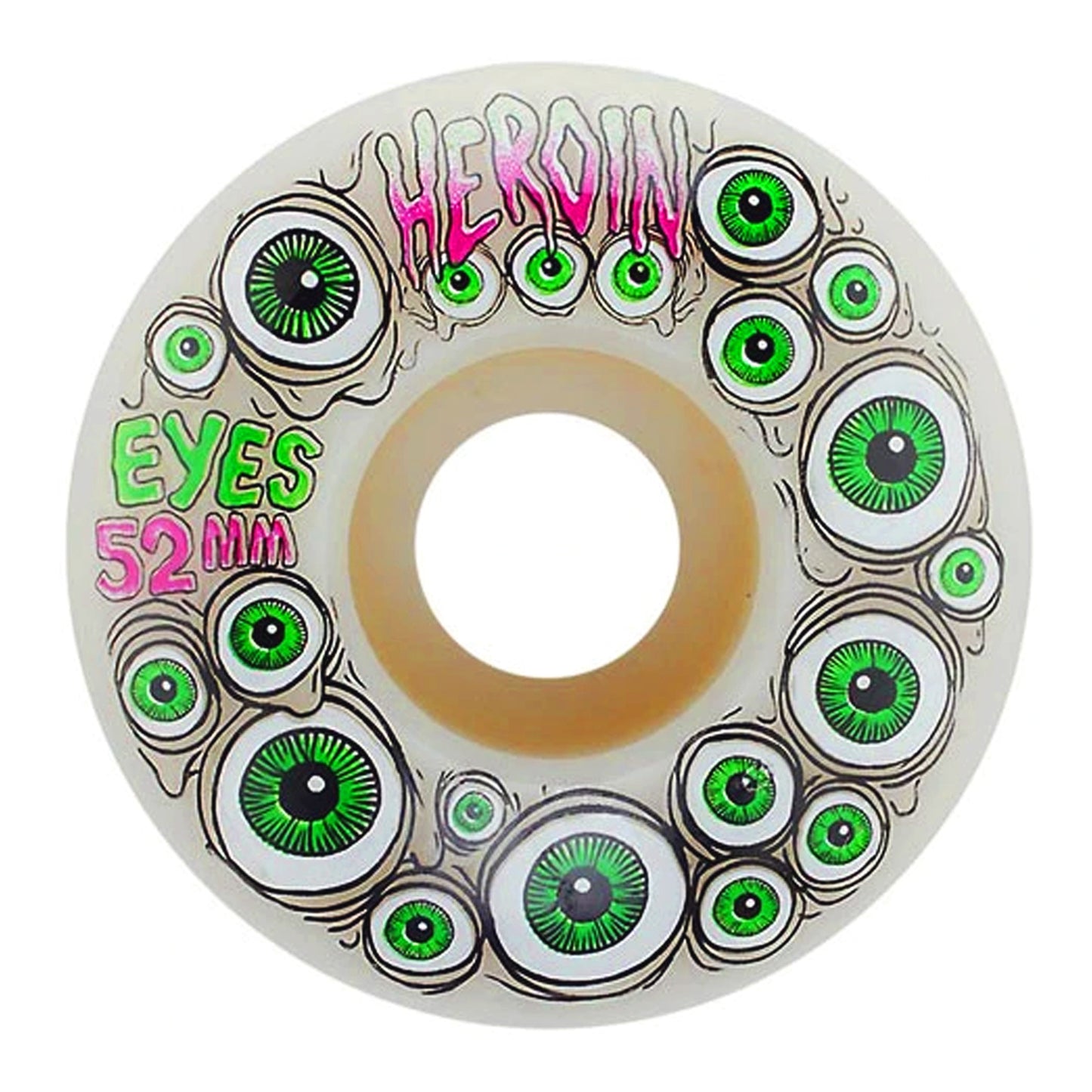 Heroin - 52mm - Eyes Wheels (Glow in the Dark) - White - Prime Delux Store