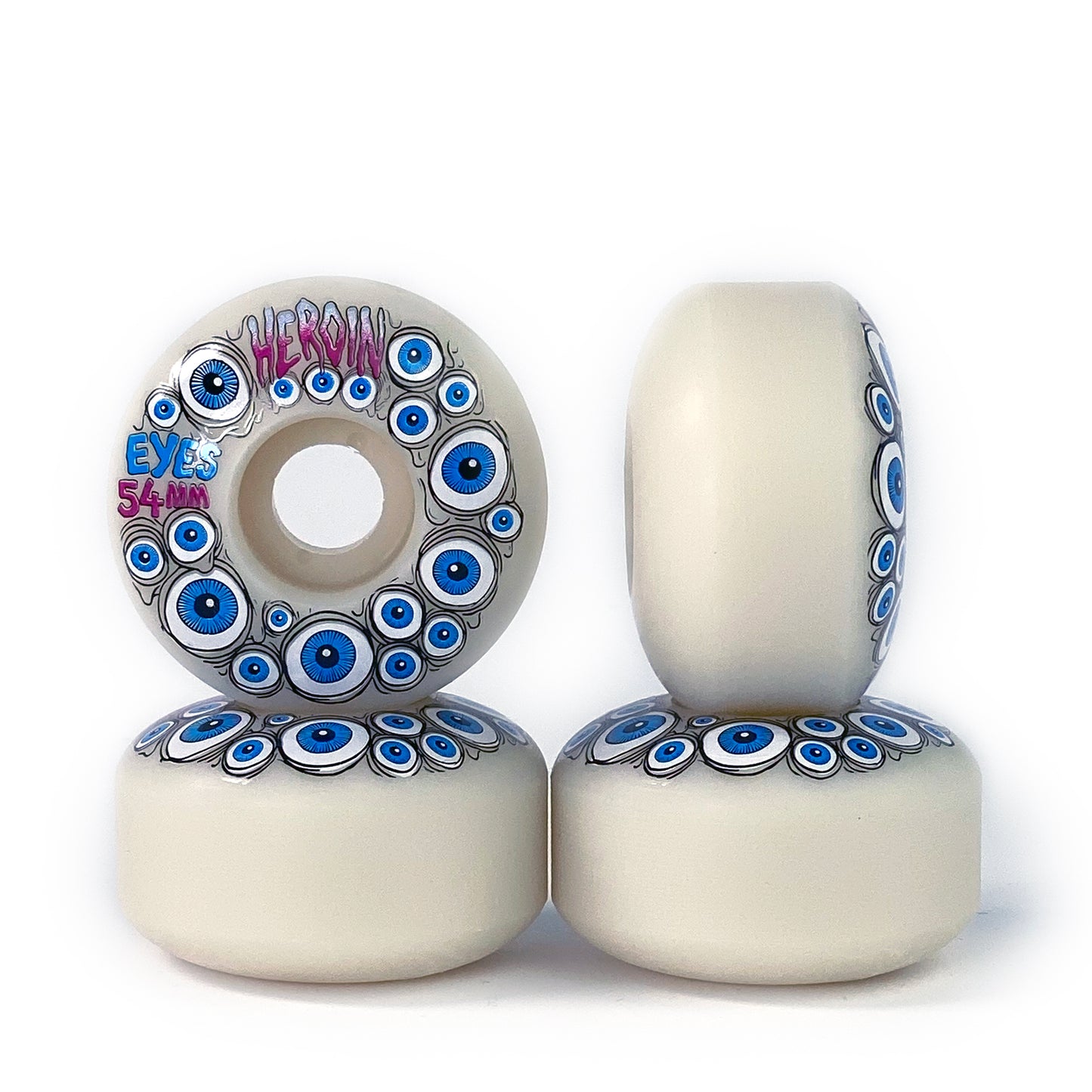 Heroin - 54mm - Eyes Wheels (Glow in dark) - White - Prime Delux Store