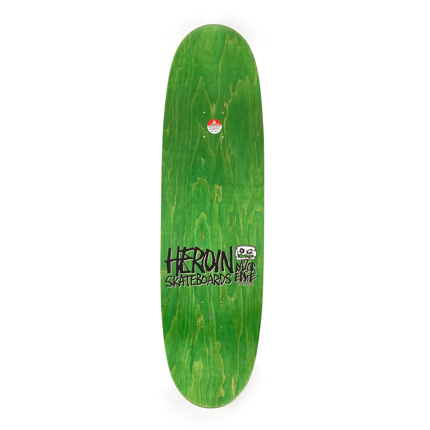 Heroin Skateboards - 8.9" - ‘Fried Egg II’ Deck - Green - Prime Delux Store