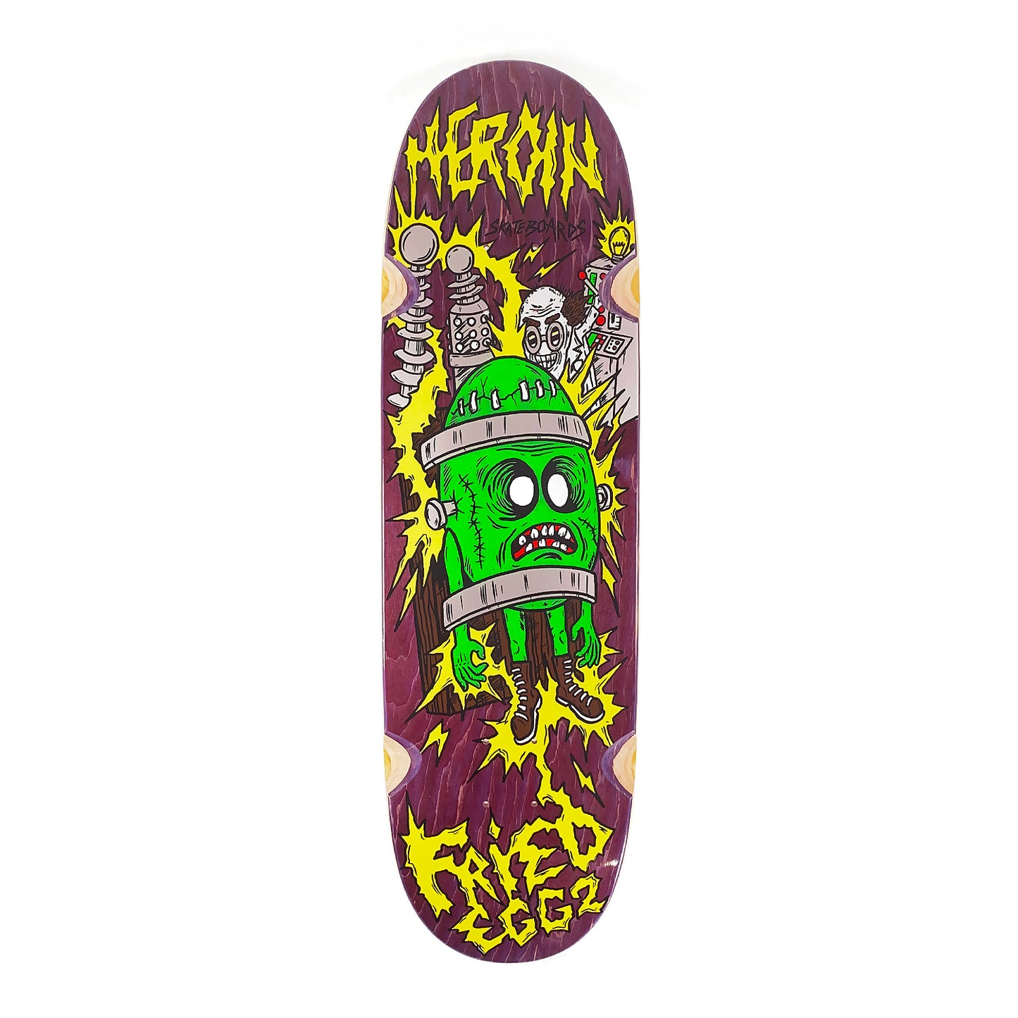 Heroin Skateboards - 8.9" - ‘Fried Egg II’ Deck - Prime Delux Store