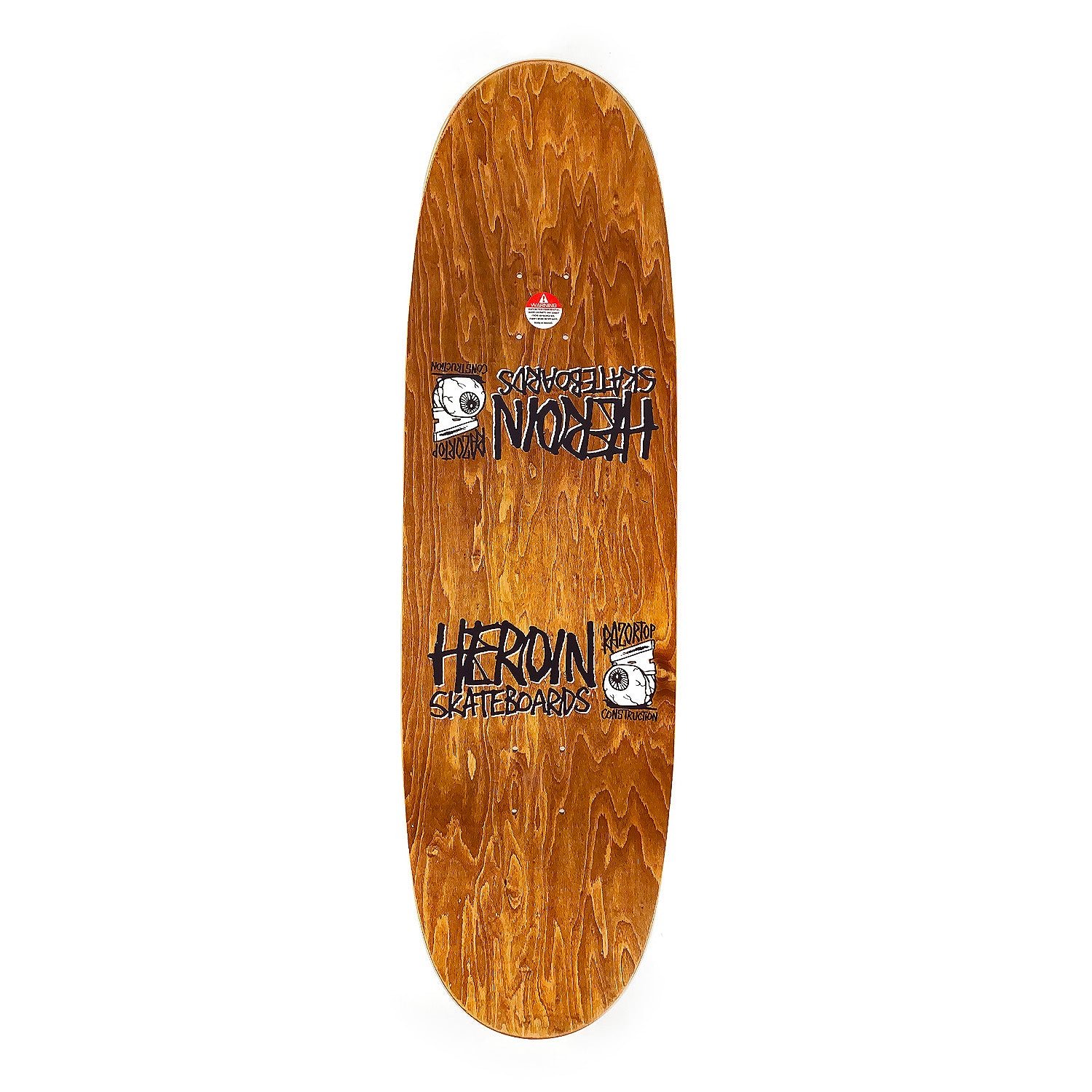 Heroin Skateboards - 9.5″ - ‘Razor Egg’ Symmetrical Deck - Yellow - Prime Delux Store