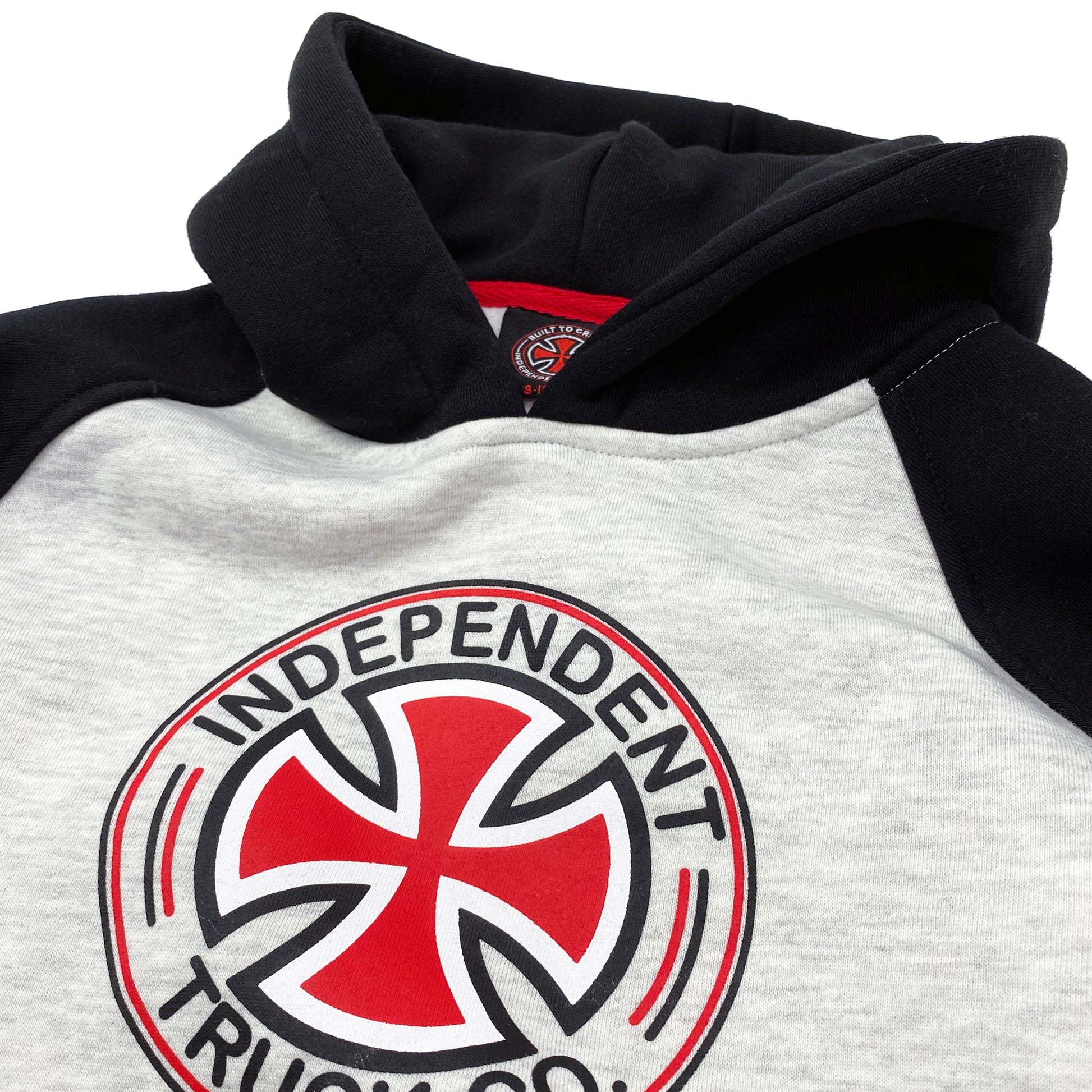 Independent Youth Hood Directional Raglan Hood - Black / Athletic Heather - Prime Delux Store