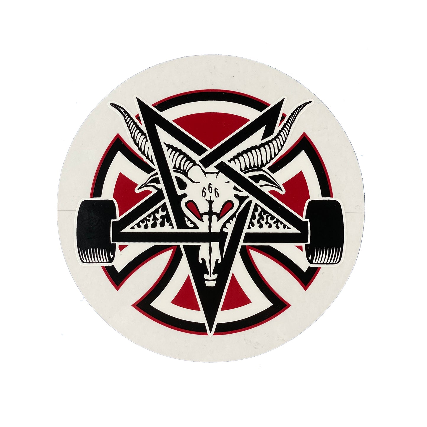 Independent Thrasher Pentagram Cross - Red / Black - Prime Delux Store