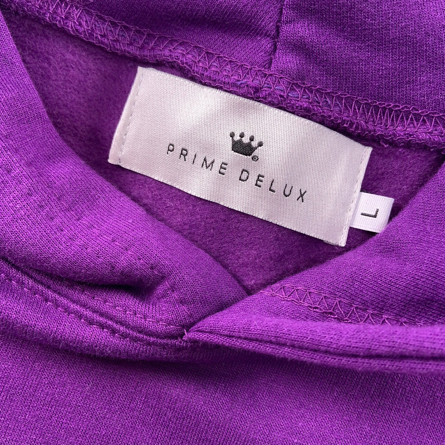 PRIME DELUX YOUTHS OG PREMIUM HOODED SWEAT - PURPLE / WHITE - Prime Delux Store