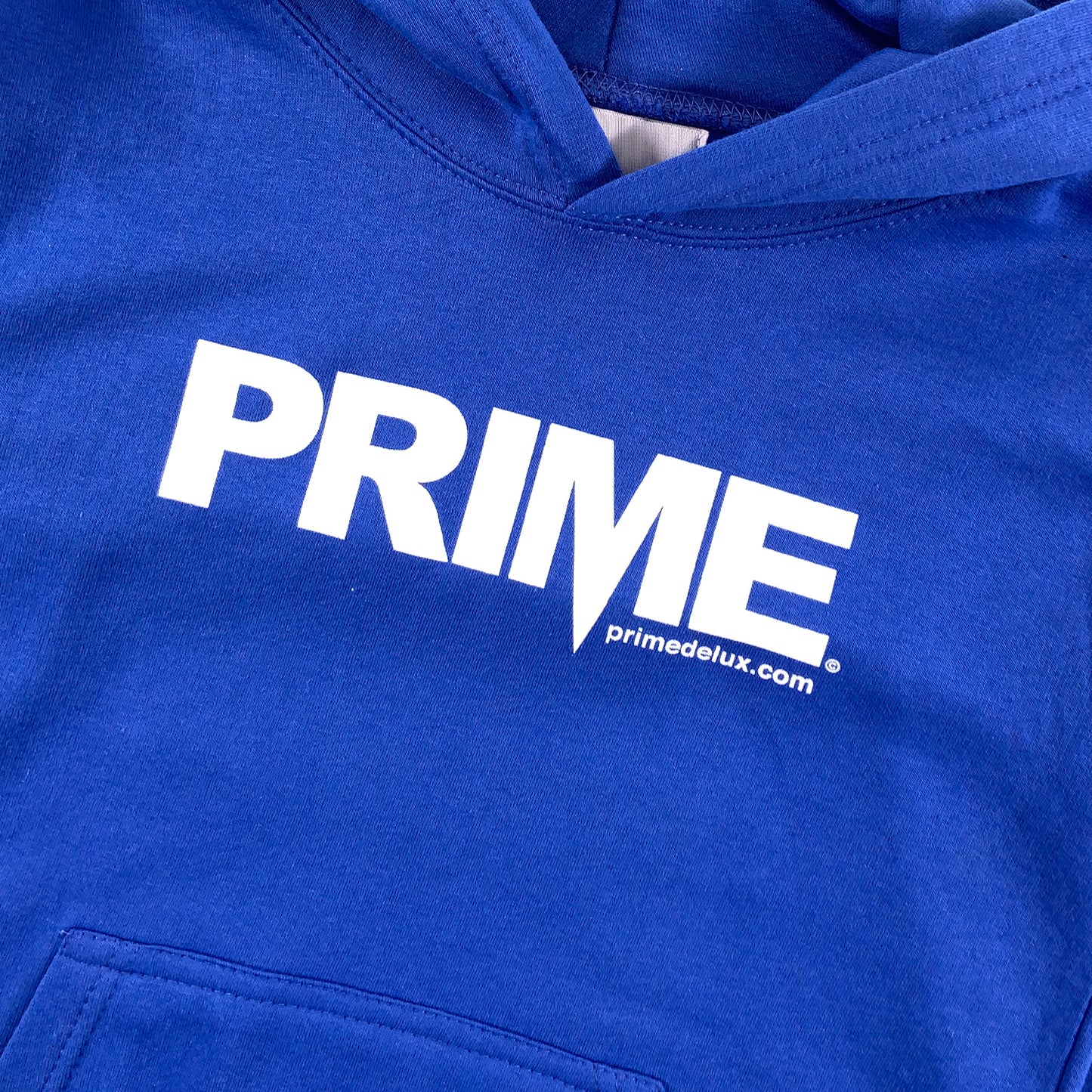 PRIME DELUX YOUTHS OG PREMIUM HOODED SWEAT - ROYAL BLUE / WHITE - Prime Delux Store