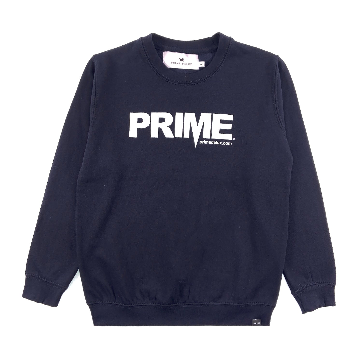 PRIME DELUX YOUTHS OG PREMIUM CREW SWEAT - NEW FRENCH NAVY / WHITE - Prime Delux Store