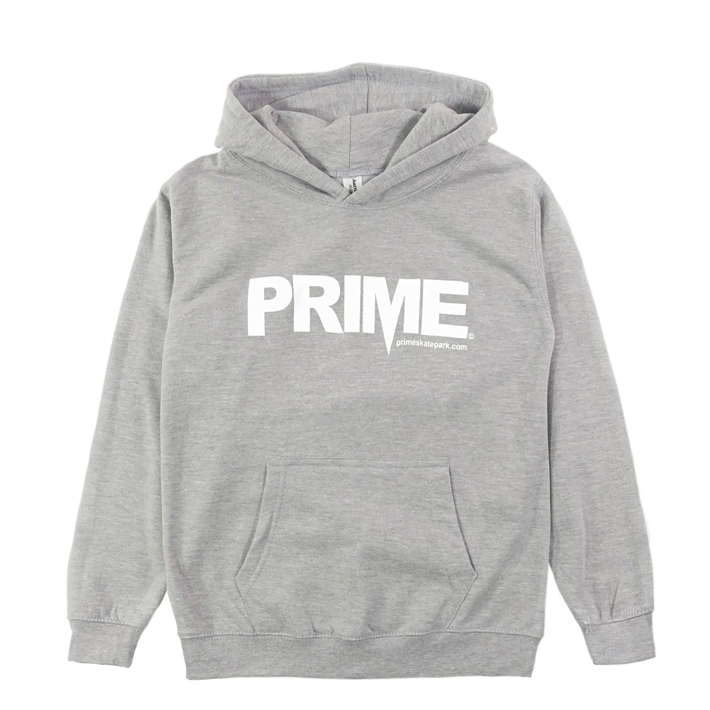 Prime Delux OG Logo Kids Hooded Sweat - Sport Grey / White - Prime Delux Store