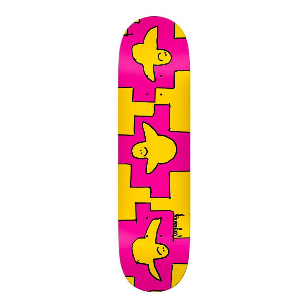 Krooked - 8.38" - Trio Deck - Pink / Yellow - Prime Delux Store