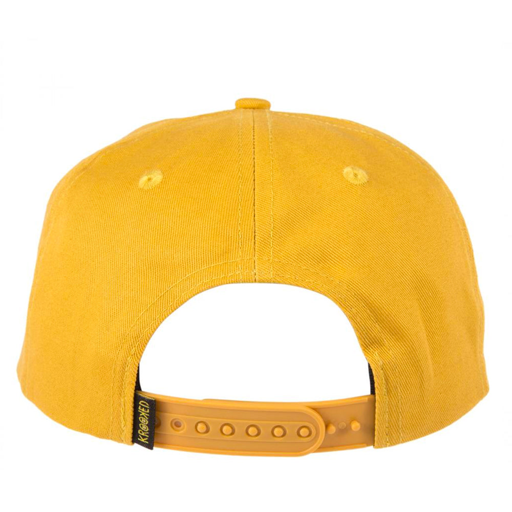 Krooked Eyes Snapback Hat - Gold / Red - Prime Delux Store