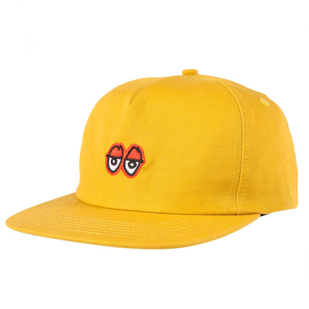Krooked Eyes Snapback Hat - Gold / Red - Prime Delux Store