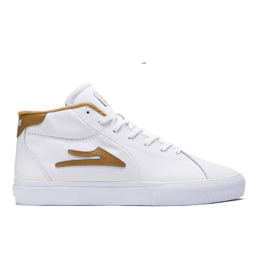 Lakai Flaco II Mid - White / Tobacco Suede - Prime Delux Store