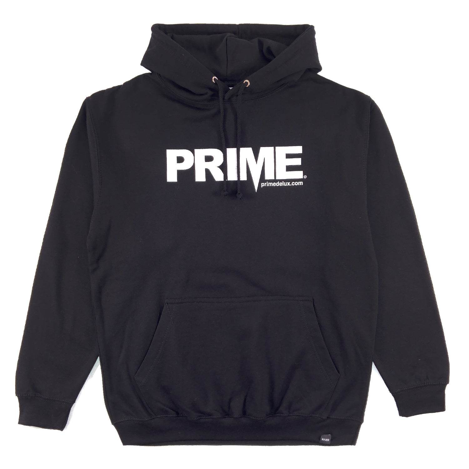 PRIME DELUX OG PREMIUM HOODED SWEAT - BLACK / WHITE - Prime Delux Store