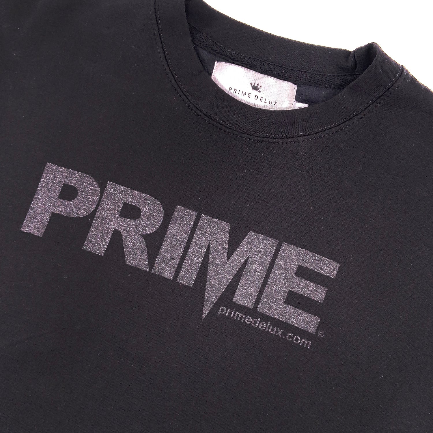 PRIME DELUX OG PREMIUM CREW SWEAT - BLACK / BLACK - Prime Delux Store