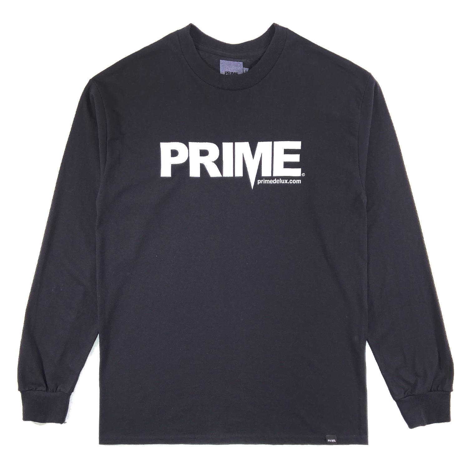 PRIME DELUX OG PREMIUM LONG SLEEVE T-SHIRT - BLACK / WHITE - Prime Delux Store