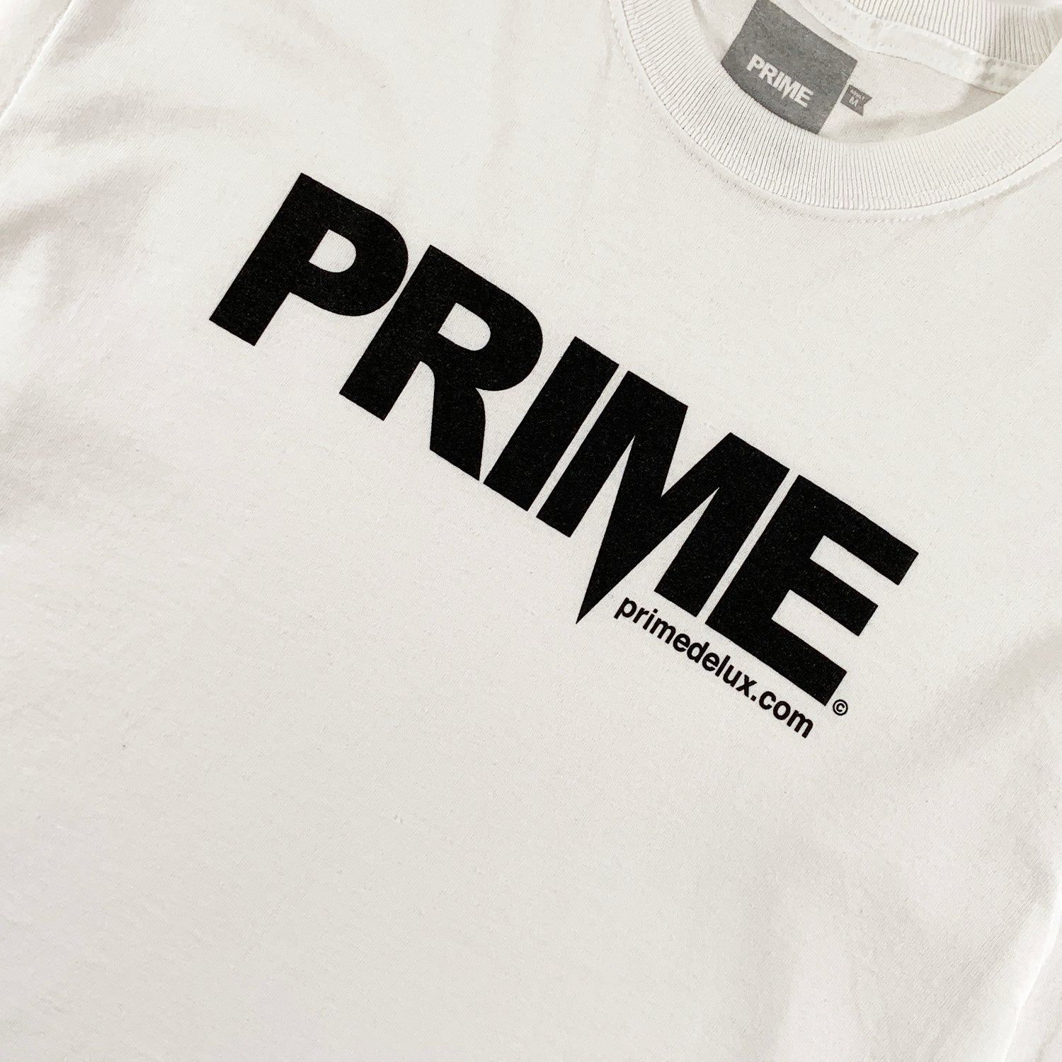 PRIME DELUX OG PREMIUM LONG SLEEVE T-SHIRT - WHITE / BLACK - Prime Delux Store
