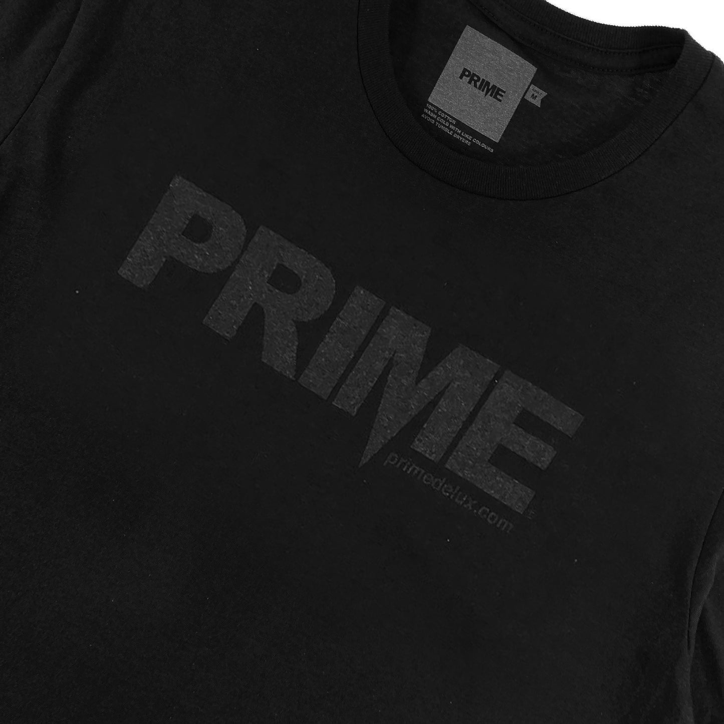 PRIME DELUX OG PREMIUM SHORT SLEEVE T-SHIRT - BLACK / BLACK - Prime Delux Store
