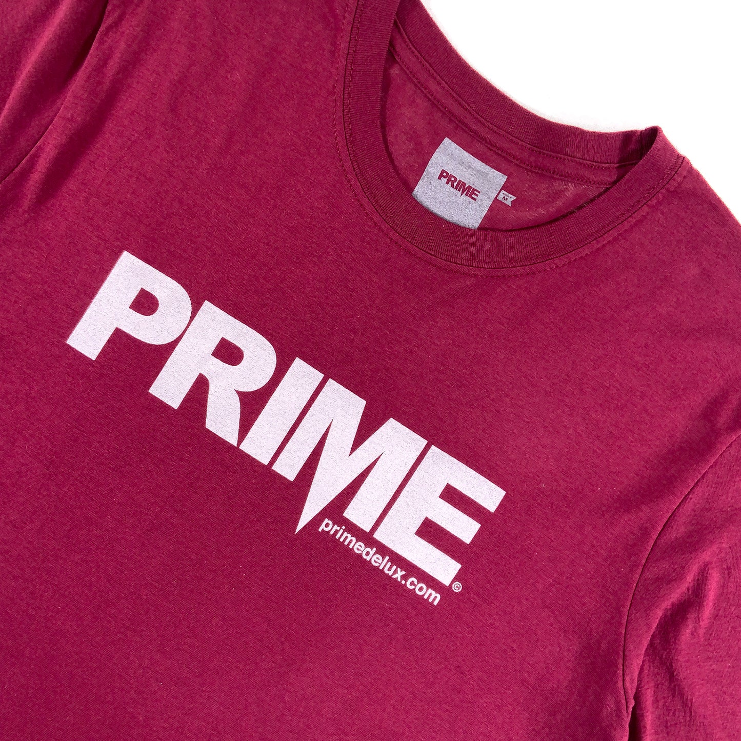 PRIME DELUX OG PREMIUM SHORT SLEEVE T-SHIRT - MAROON / WHITE - Prime Delux Store